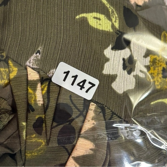 Madewell Flowy Green Floral Cinch-Waist Tiered Midi Dress in Wildblooms Size XS - Picture 16 of 16